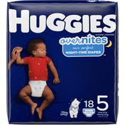 Huggies Nighttime Baby Diapers, Size 5