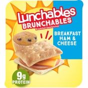 Lunchables Breakfast Sandwiches Meal Kit with Ham, Cheddar Cheese, Flatbreads & Blueberry Muffin