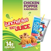 Lunchables Chicken Popper Kabbobles Meal Kit with American Cheese, Pretzel Sticks, Capri Sun Fruit 100% Juice Drink & Mini Chocolate Chip Cookies