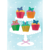 Papyrus Butterfly Cupcakes Birthday Greeting Card