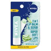Nivea 2 IN 1 Lip Balm & Scrub - Aloe Vera