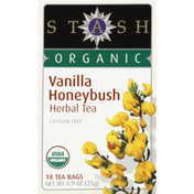 Stash Tea Herbal Tea, Organic, Vanilla Honeybush, Caffeine Free, Bags