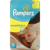 Pampers Diapers, Size 1 (8-14 lb), Sesame Beginnings, Jumbo