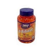 Now Sports D-ribose 750 Mg Energy Production Dietary Supplement Veg Capsules