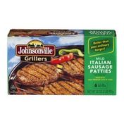 Johnsonville Grillers Italian Sausage Patties Mild - 6 CT