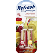 Refresh Your Car Vent Sticks, Dual Scent, Fresh Strawberry/Cool Lemonade