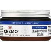 Cremo Beard & Scruff Cream, Citrus & Mint Leaf, Cooling