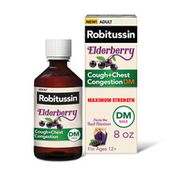 Robitussin Syrup Non Drowsy Elderberry Cough Medicine, Non Drowsy Elderberry Cough Medicine