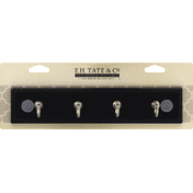 E.H. Tate & Co Hook and Rail, Black/Satin Nickel