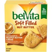 belVita Soft Filled Nut Butter Cinnamon & Peanut Butter Creme Soft Baked Biscuits