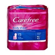 CAREFREE Acti-Fresh Body Shape Long To Go Unscented Pantiliners- 42 CT