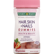 Nature's Bounty Hair, Skin & Nails, Gummies, Strawberry Flavored
