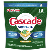 Cascade Complete Actionpacs Dishwasher Detergent Pods, Lemon