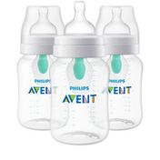 Philips Avent Avent Anti-colic Bottle With AirFree Vent, 9oz, 3pk, Clear, SCF403/35