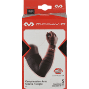 McDavid Arm Sleeve, Compression, Single, Black, Small