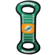 Pets First Miami Dolphins Football Field Dog Toy With Squeaker