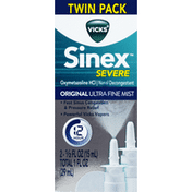 Vicks Sinex Severe Original Ultra Fine Mist Nasal Spray Decongestant for Fast