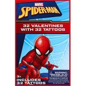 Paper Magic Group Valentine Cards, with Tattoos, Marvel Spider-Man