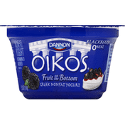 Oikos Yogurt, Greek, Nonfat, Fruit on the Bottom, Blackberry
