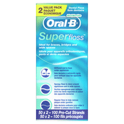 Oral-B Floss Pre-Cut Strands, Dental Floss For Bridges, Braces And Wide