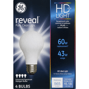 GE Light Bulbs, Halogen, HD+ Light, 43 Watts