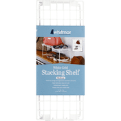 Whitmor Stacking Shelf, White Grid, Medium