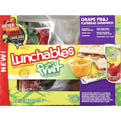 Lunchables Lunch Combinations, Grape PB&J Flatbread Sandwich, with Fruit
