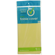 Simply Done Plastic Table Cover, Yellow