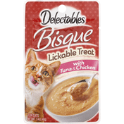Delectables Lickable Treat, Tuna & Chicken, Bisque