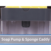 Schroeder & Tremayne Soap Pump & Sponge Caddy, Grey