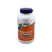 Now Magnesium & Calcium With Zinc And Vitamin D-3 Reverse 2:1 Ratio Nerve And Bone Support Dietary Supplement Tablets