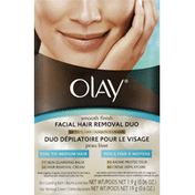 Olay Facial Hair Removal Duo, Smooth Finish, Fine to Medium Hair
