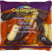 Cal Organic Farms Baby Carrots, Rainbow, Cut & Peeled