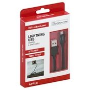 Itek Lightning USB, Charge & Sync Cable, Apple
