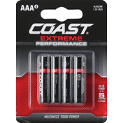Coast Batteries, Alkaline, Extreme Performance, AAA, 1.5V