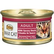Nutro Max Adult Cat Food With Savory Duck Chunks In Sauce