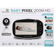 Summer Infant Video Monitor, Zoom HD, Baby Pixel, 5 in