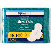 Equaline Pad with Wings, Ultra Thin, Regular
