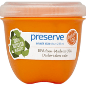 Preserve Food Storage, Orange, Mini, Snack Size, 8 Ounce