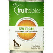 Fruitables Dog & Cat Food, Fresh Pumpkin Blend, Food Transition Supplement