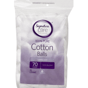 Signature Care Cotton Balls, 100% Pure, Jumbo Size