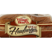 Village Hearth Hamburger Buns, Sliced, Wheat
