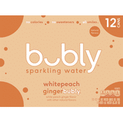 bubly White Peach Ginger Sparkling Water
