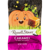 Russell Stover Caramel, In Milk Chocolate, Pumpkin, Wrapper