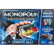 Hasbro Fast-Dealing Property Trading Game, Monopoly Super Electronic Banking, 8+