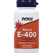 Now Vitamin E-400, Natural, Softgels