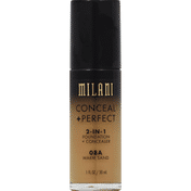 Milani Foundation + Concealer, 2-in-1, Warm Sand 8A