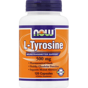 Now L-Tyrosine, 500 mg, Capsules