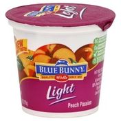 Blue Bunny Yogurt, Light, Peach Passion