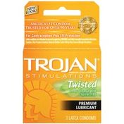 Trojan Twisted Premium Lubricant Condoms Stimulations